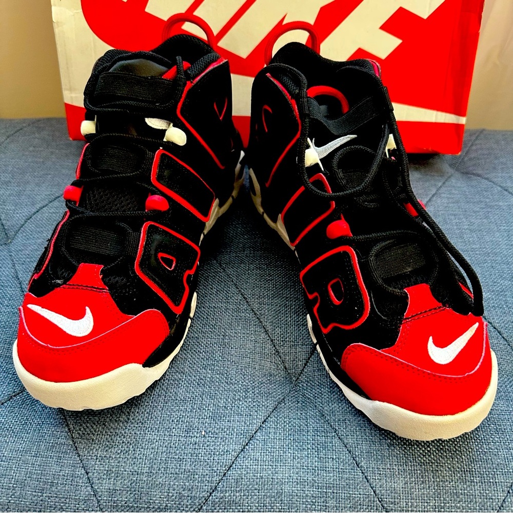 Nike Red and Black High-Top Sneakers with Retro Design